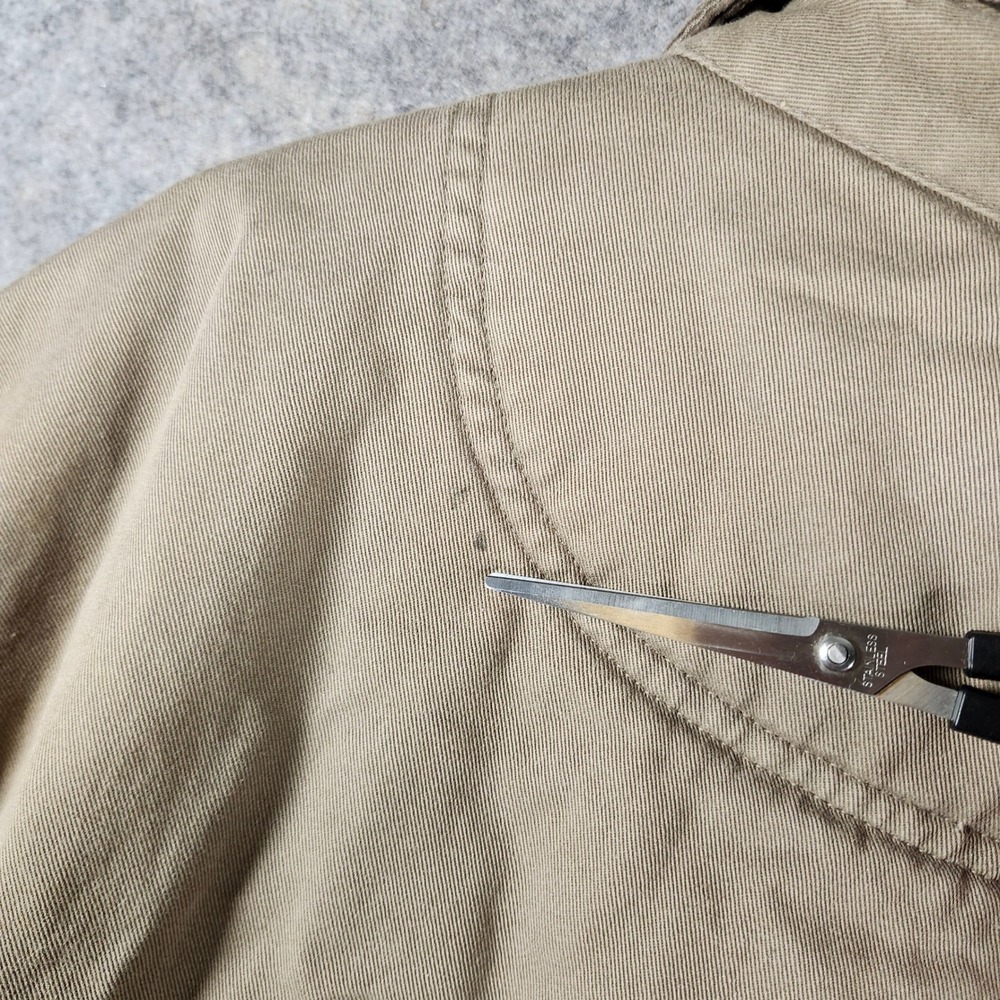 Great Northwest Men 4XL Khaki‎ Cotton Flannel Lined Chore Coat Plaid Workwear - Picture 7 of 16